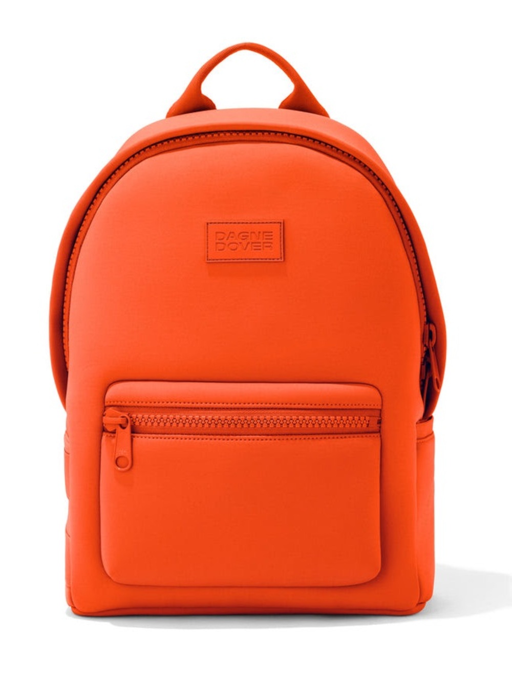 Dagne Dover Medium Neoprene Backpack in Vivid Orange-Red